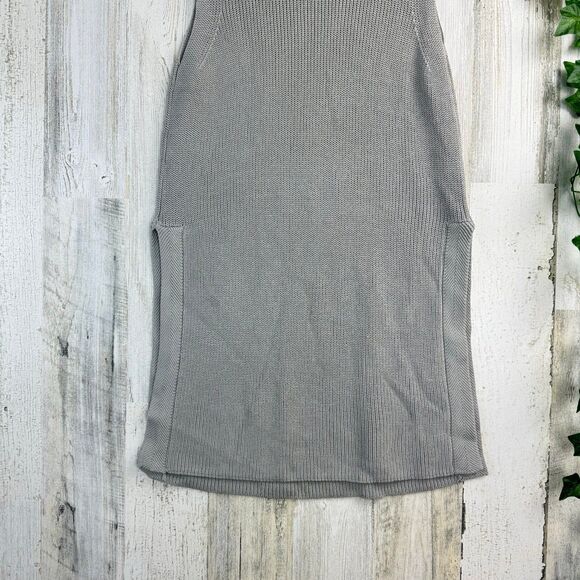 Wilfred Aritzia Palmier Sweater Side Split Knit Sleeveless Tank Top Gray Size XS - Picture 8 of 9